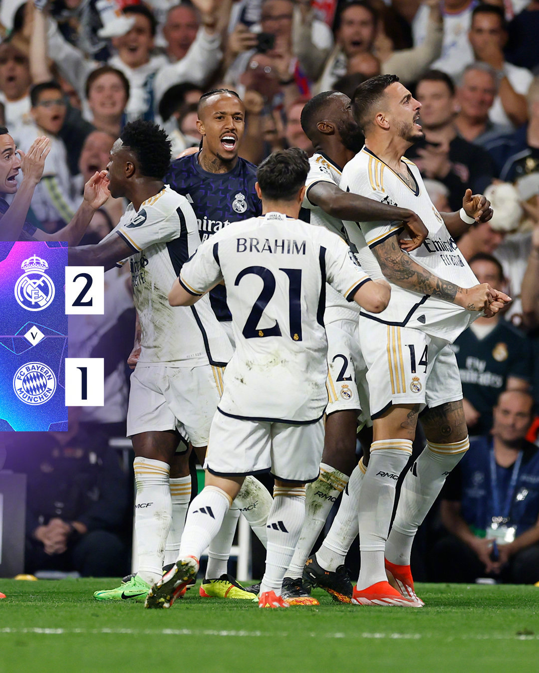 何塞卢梅开二度引爆神奇逆转，皇马晋级欧冠决